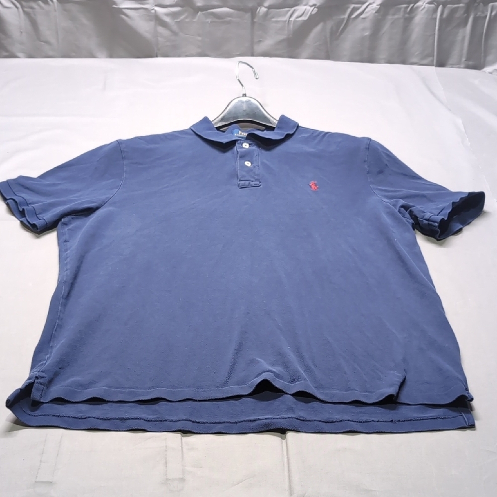 Polo Ralph Lauren Mens XL Classic Fit Navy Blue Short Sleeve Pique Polo Shirt